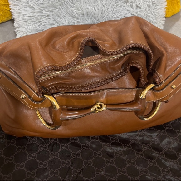 Gucci Dark Brown Leather Hobo Large Horsebit Bag - Picture 12 of 14